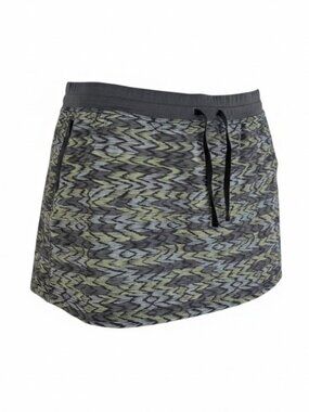 THE NORTH FACE Green/Gray Geometric Class V Skort Active Outdoors Hiking women x